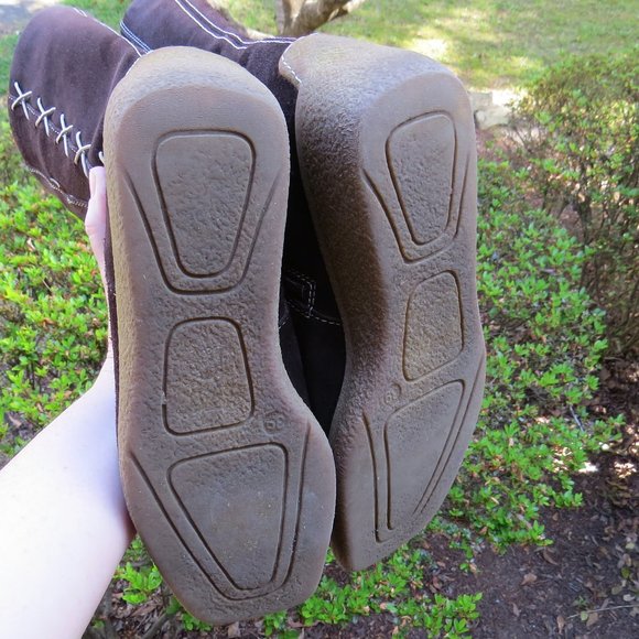 Vintage Gattino Leather Boots - Size 39 - Brown - Contrast Stitching - Suede - Picture 9 of 16